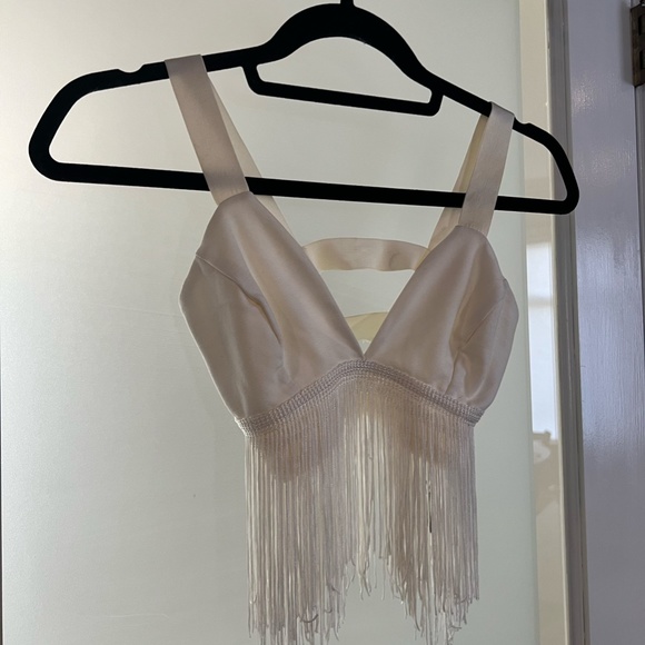 NWT BEBE Adelle Bralette W/Fringe XS - Picture 7 of 8